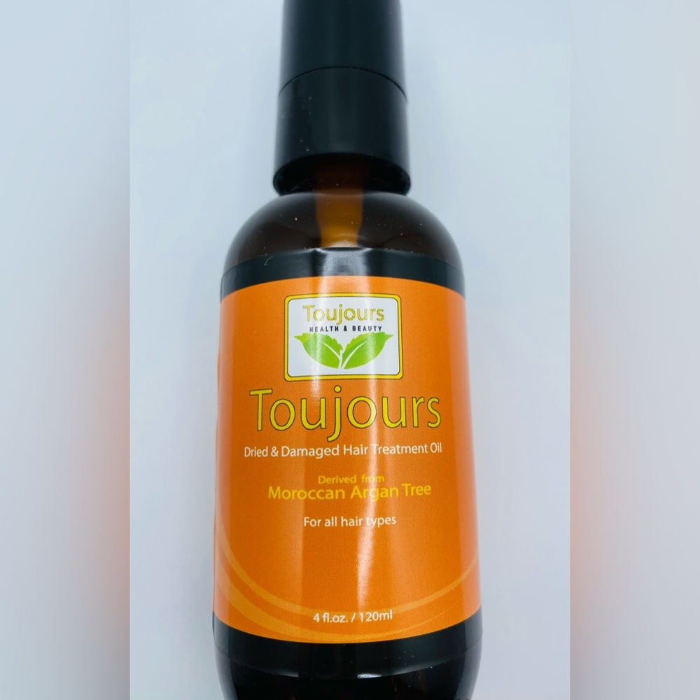 Toujours Dried Damaged Hair Treatment Oil Moroccan Argan All Hair Types 4fl Oz